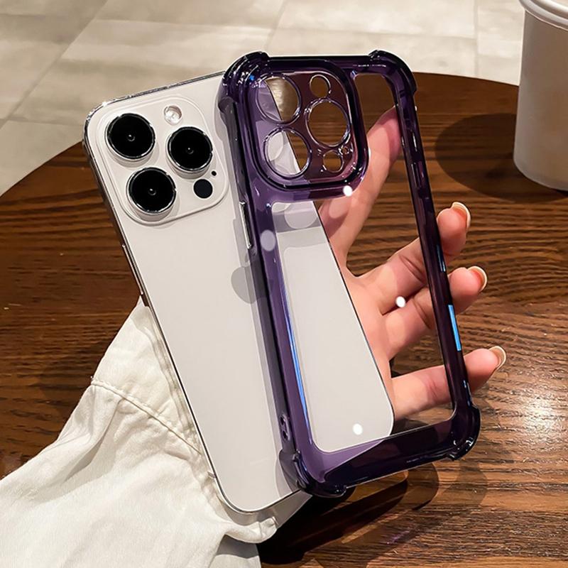 Luxury Shockproof Clear Phone Case For iPhone 16 15 14 13 12 11 Pro Max X XR XS 7 8 Plus Silicone Bumper Transparent Back Cover