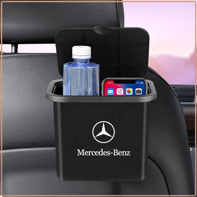 Car Trash Can Hanging garage organizer Auto Badge Seat Back Storage Stickers For Mercedes Benz C400 C450 C160 C180 C200 C220 ZV1