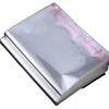 100 Transparent OPP Bags, 12CM Width, PP Plastic with Adhesive