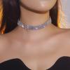 High-Grade Luxury Sparkling Wide Crystal Necklace Prom Party Collar Bridesmaid Collar Jewelry Women's Necklace
