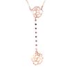 Purple Gold Rose Necklace, Simple Temperament Rose Gold Plated Collarbone Chain