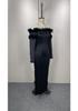 2023 Autumn/Winter European & American Women's Beaded Hip-Hugging Sexy Dress