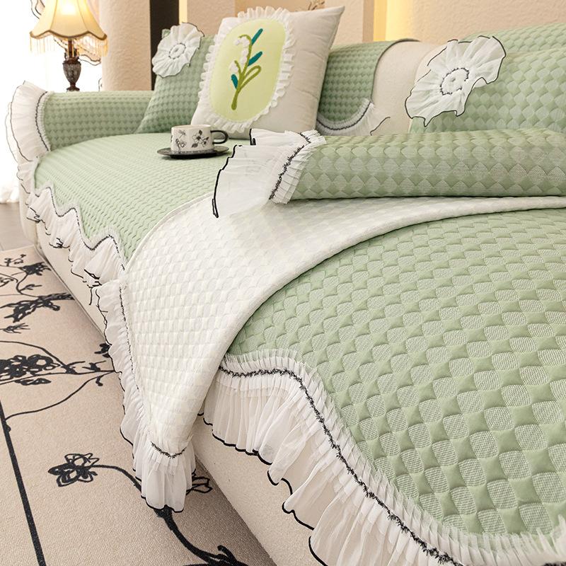 Summer Sofa Cushion New Cool High-End Sofa Mat Seat Cushion Straight Row Sofa Cover Cover Cloth