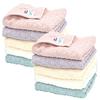 Nissen Shoko Imabari Towel Eco Clover Color Face Towel (Smoky Set, 10-Piece Set)