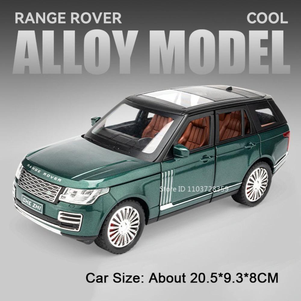 1:24 XT6 Range Rover Миниатюрная Модель Игрушечные Машинки Металлические Литые Рулевое Управление Передним Колесом Открывающиеся Двери Звук Свет Подарки для Детей