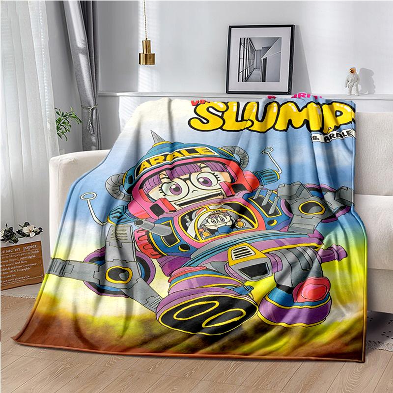 DR-Slump-Arale Cartoon Throws Blanket Kids Super Soft Cute Blankt for Travel Couch Sofa Picnic Bed Flannel Blanket Birthday Gift