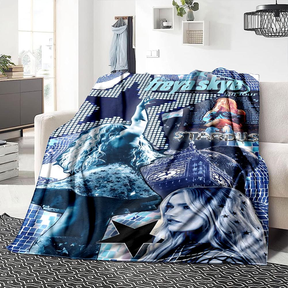 1Pc Starry Night Fashion Show Blanket Soft Throw Blanket For Home Bedroom Bed Sofa Travel Office Solid Christmas Blanket