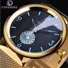Men's Fashion Casual Vintage Mesh Strap Wristwatch Manual Mechanical Watch