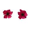 Винтажные красные эмалированные серьги с цветком камелии для женщин, модные стильные милые элегантные украшения