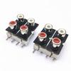 Медный Foot RCA-409 Никелированная 4-позиционная RCA-розетка AV-видеосигнала