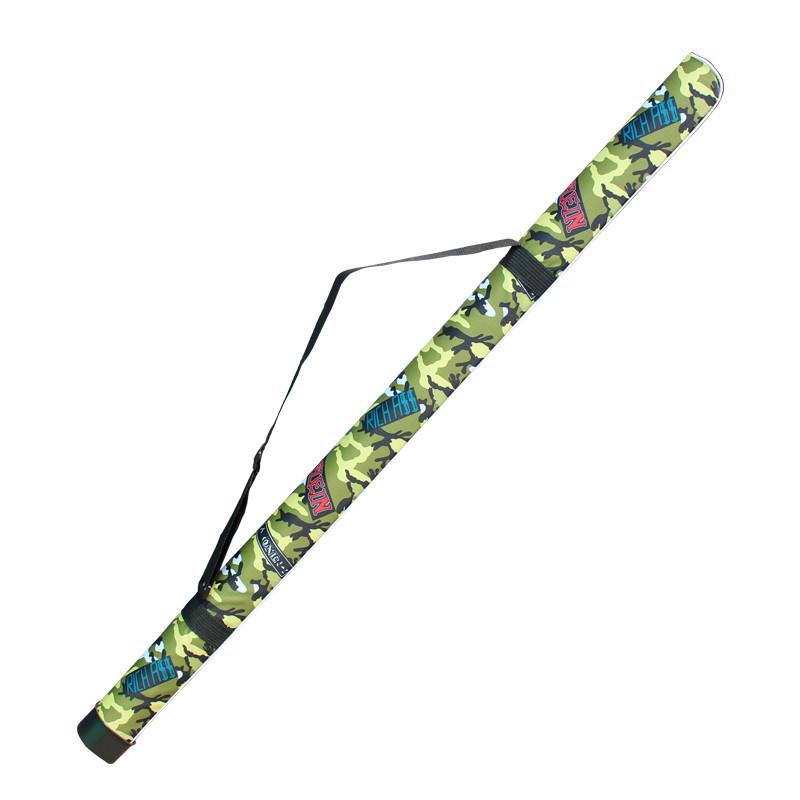 Camouflage Waterproof Oxford Cloth Fishing Rod Bag for 6-8 Rods, Small, Portable, Backpack or Hand Carry.