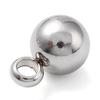 100pcs Tarnish Resistant 304 Stainless Steel Pendants Round Stainless Steel Color 9x6mm Hole: 2mm