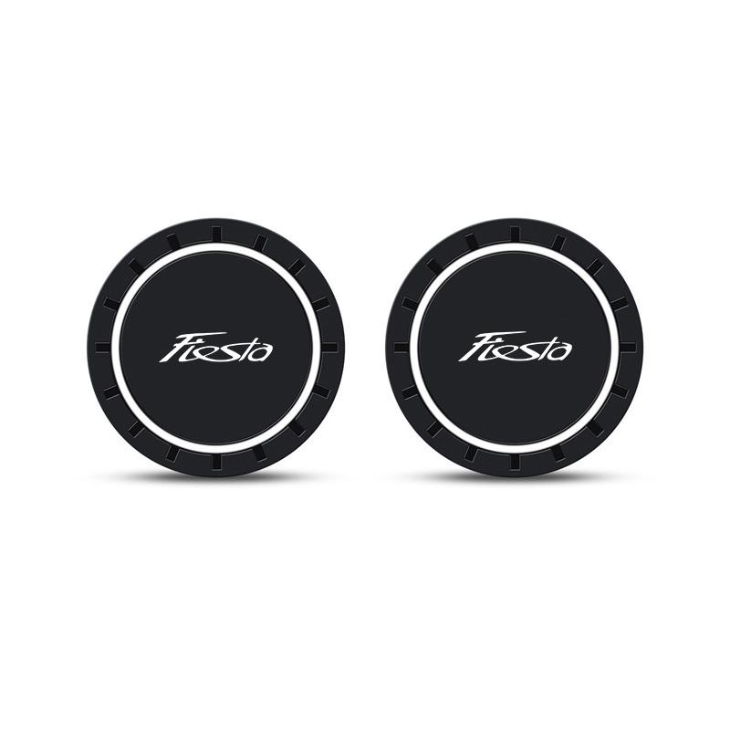 2Pcs Car Water Cup Coaster Non-Slip Waterproof Pad Auto Accessories For Ford Fiesta mk7 mk8 mk5 mk4 mk6 1995-2011 2012 2013-2021