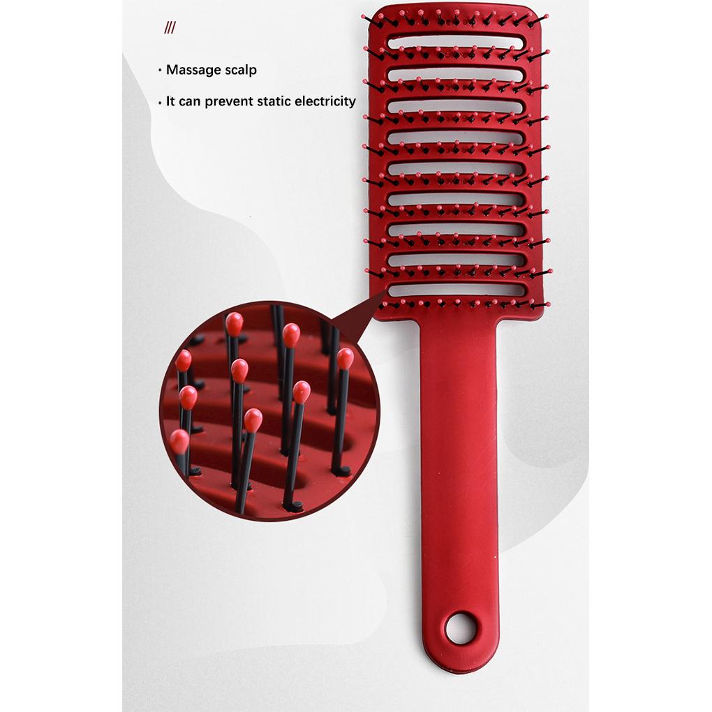 Вентилируемая расческа Профессиональная изогнутая расческа Расчески для влажных волос Парикмахерские инструменты для укладки Домашнее использование Распутывание Густые Тонкие