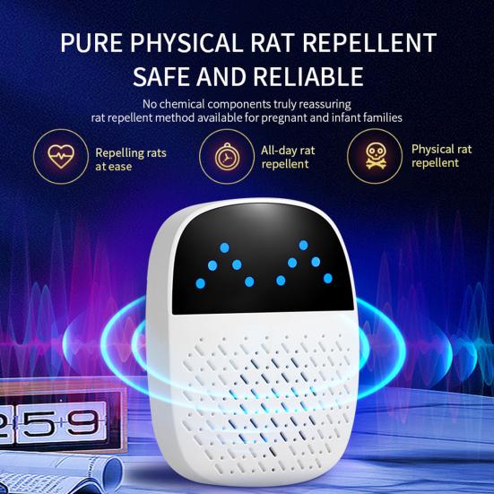 Smart Ultrasonic Pest Repeller Insect Rodent Ultra-High Frequency Pulse Waves UK Plug Indoor Mouse Control Device Insect Repeller