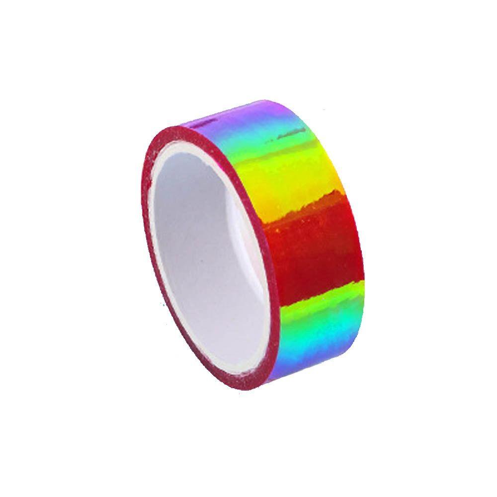 Waterproof Graphic Tape Rainbow Sparkle Metallic Tape Mirror Wrapping Holographic School Supplies.