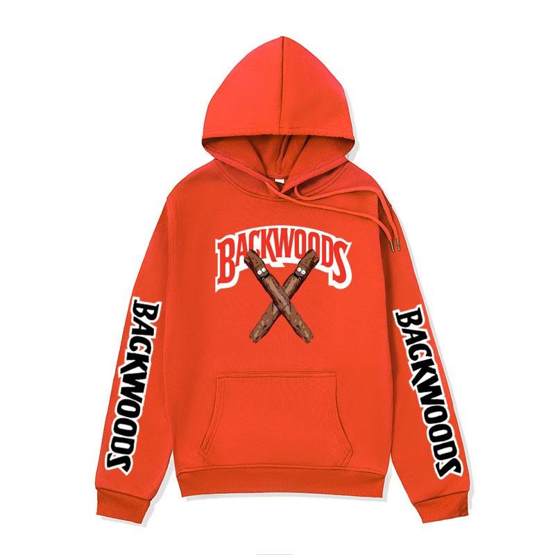 Mens Oversized Hooded Sweatshirt With Cigar Print Winter Fleece Lined Cotton Blend Casual Pullover