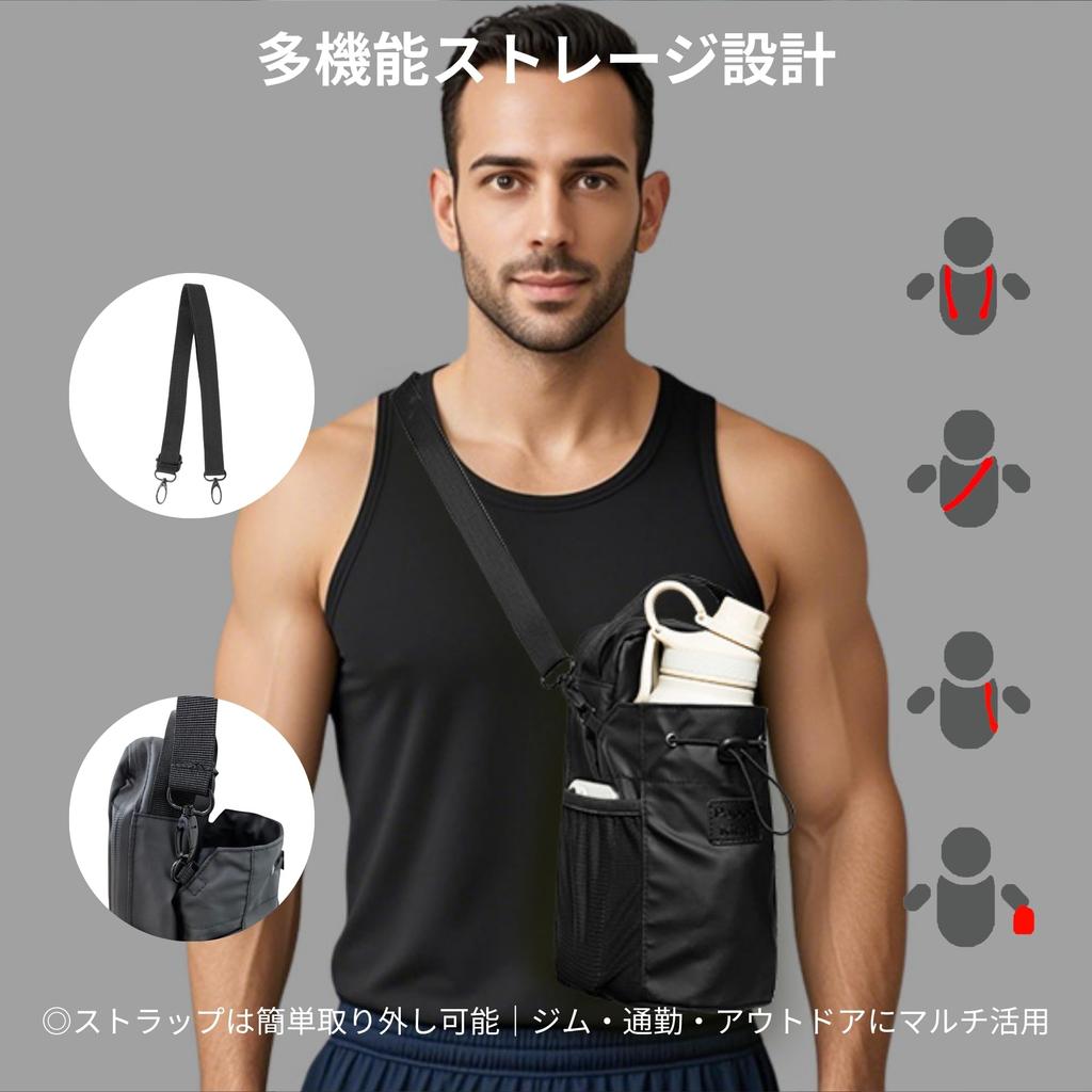 Бумага Kirei Сильный Магнитный Держатель для Магнитной Бутылки для Воды для Спортзала Вместимость Подходит для Разных Типов Бутылок Водонепроницаемый Материал Сумка, [Сверхпрочный / / /