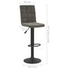 Bar Stool Set of 2 Dark Gray Velvet