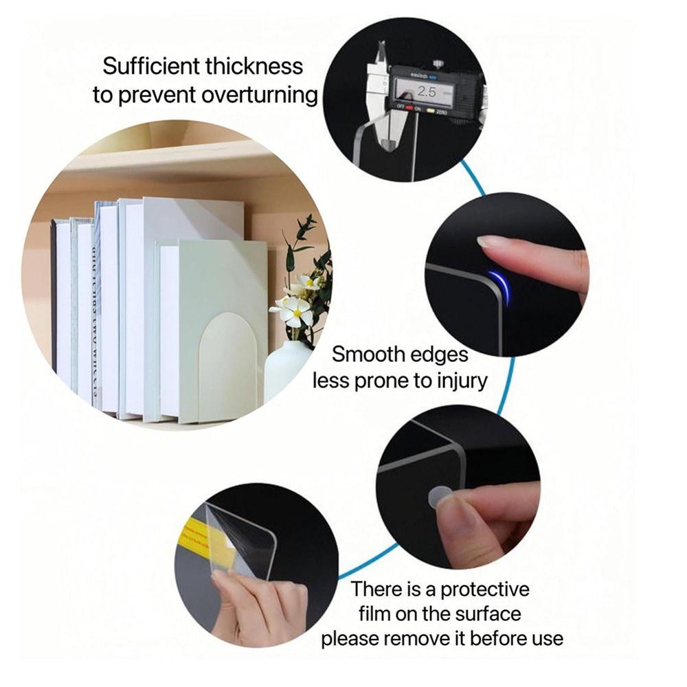 Акриловые Книгодержатели Нескользящие Упоры для Книг Аксессуары Настольный Органайзер