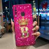 Красивый чехол-корона с буквами от А до Я для Infinix S4 Smart3 Plus X626 X267, черный, из мягкого силикона, противоударный