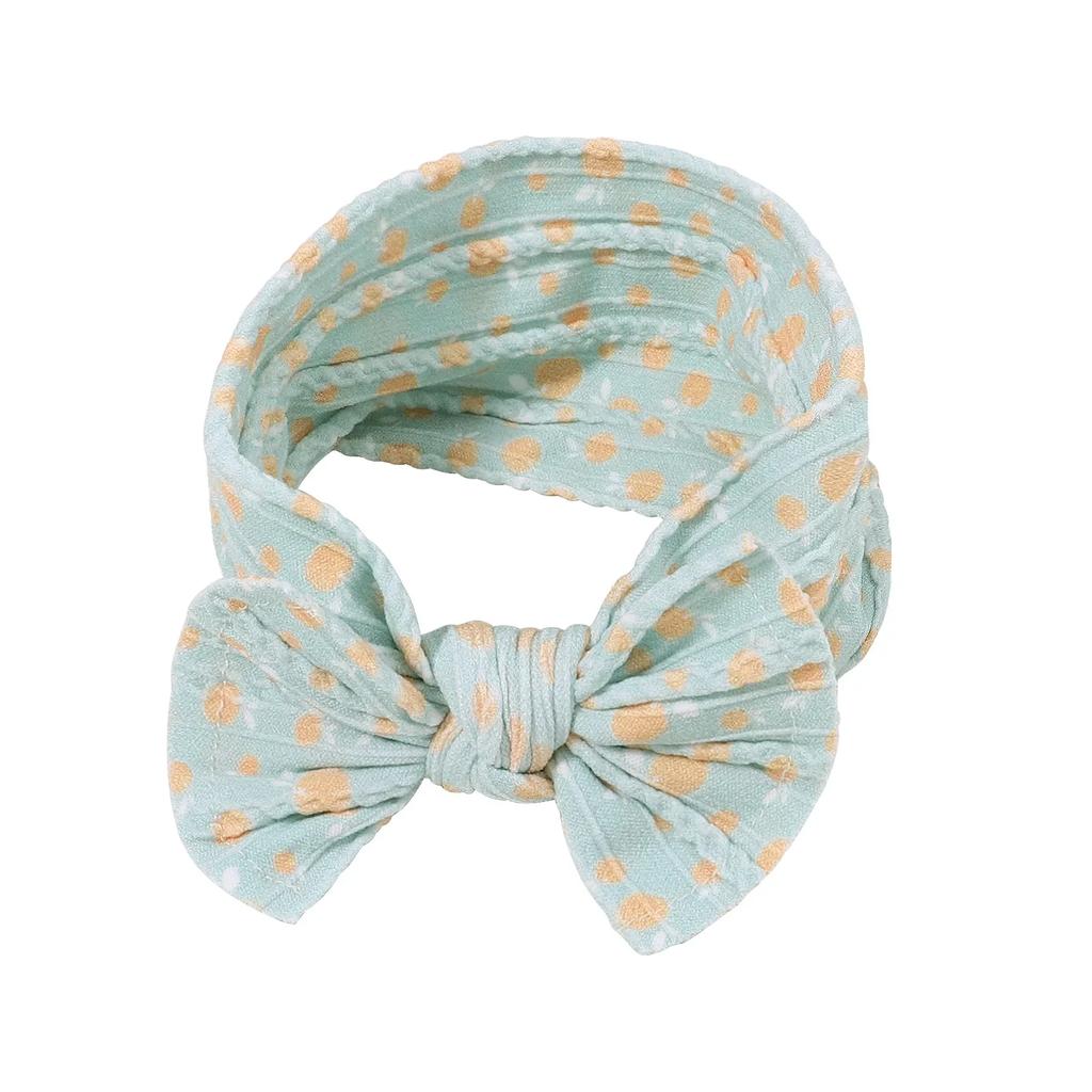 48 цветов Повязка на голову для новорожденного девочки Эластичная вязаная Детский тюрбан Детские банты Мягкий нейлон Детский головной убор Аксессуары для волос малыша