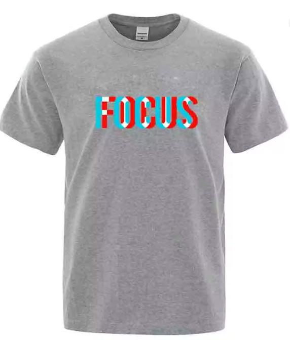 Summer Unisexs TShirt High Quality Cotton Blend Loose Focus Print Unisex Top Casual Loose ONeck Unisex Short Sleeve TShirt Male Tees