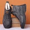 Мужская зимняя обувь, теплые удобные модные зимние ботинки из натуральной кожи, непромокаемые ботинки, мужские шерстяные плюшевые теплые ботинки
