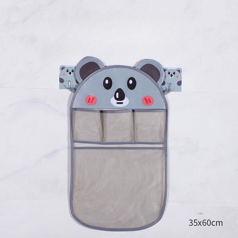 Dinosaur Duck Cartoon Animal Baby Bath Toys Organizer Net Bag Suction Cup Bathroom Baby Shower Tidy Storage Drain Water Dry