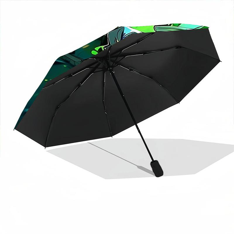 1pc Sonic Speed Automatic Folding Umbrella, 8 Ribs for All-Season Use 029