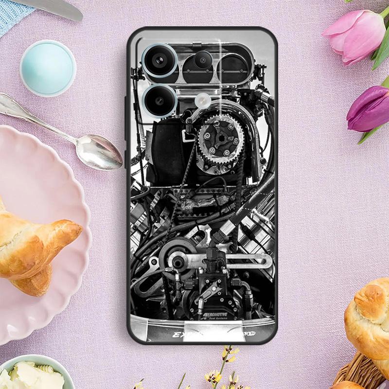 Чехол для двигателя, мотора, мотоцикла для Xiaomi Redmi Note 15 Pro Plus 10 11 12 13 14 Pro Чехол для Redmi 14C 15C 12C 10C 13C