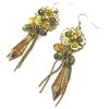 [P0112] - 'Scarlett' Brown Green Designer Earrings