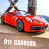 1/32 Porsche 911 Carrera Supercar литая модель игрушечного автомобиля со звуком и светом для детей