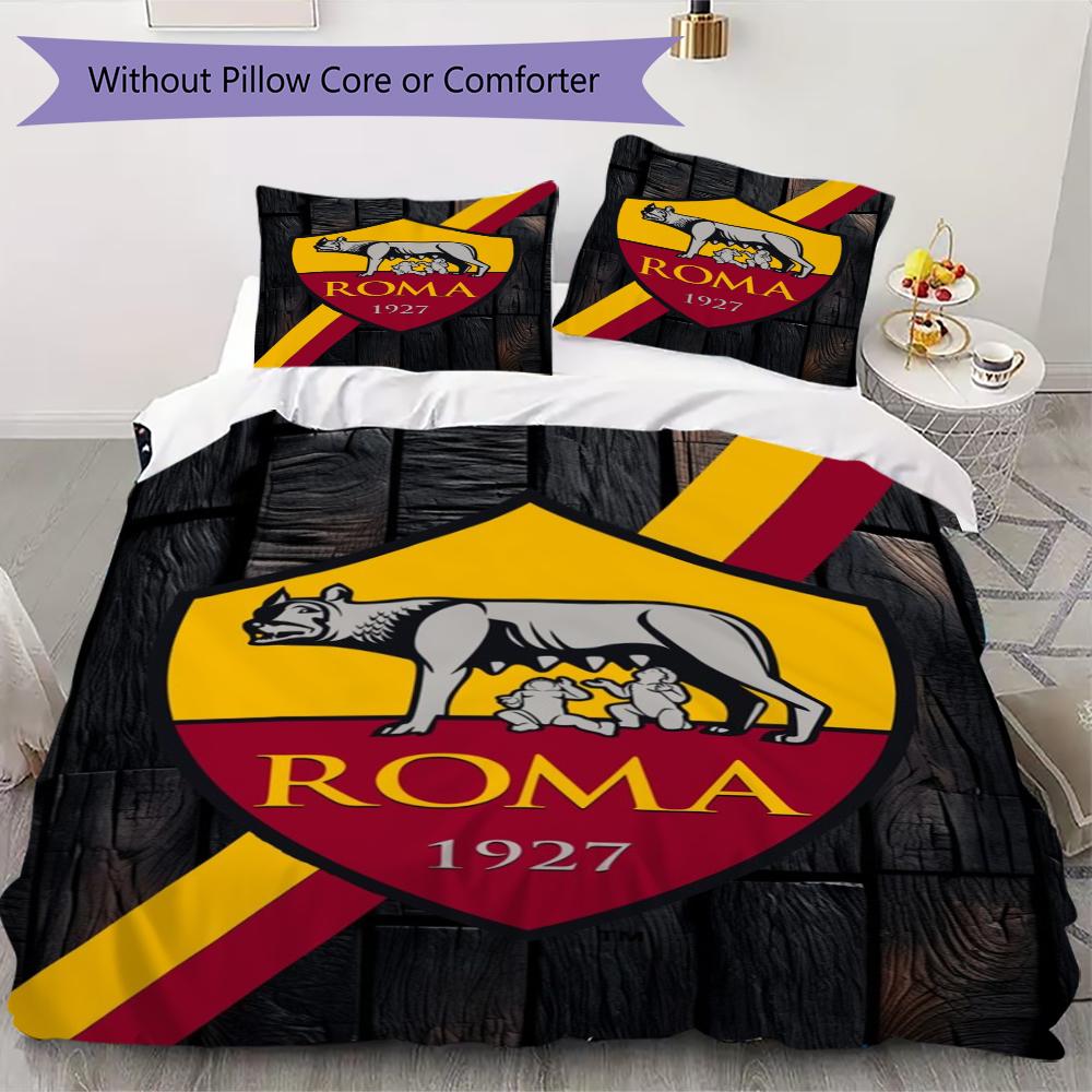 A.S Roma Pattern Bedding uilt Set uilt Cover Pillowcase Home Decoration Birthday Gift (1 * duvet cover + 2 * pillowcase without core)03