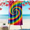 Rainbow Spiral Pattern Towel Beach towel quick-drying for travel outdoor sports jogging beach and swimming