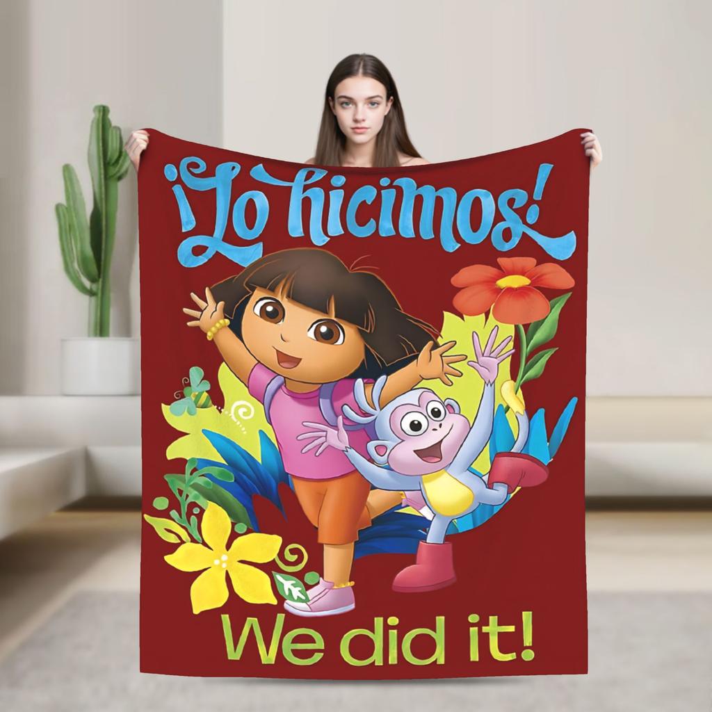 Super Warm Blanket Decorative Dora The Explorer Bedding Throws Flannel Bedspread For Couch Chair Sofa Bed Sofa Bed Cover