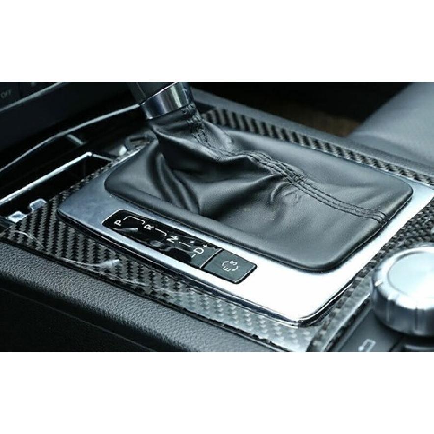 Real Carbon Fiber Inner Gear Shift Panel Cover Trim For Benz C-Class 2007-2014