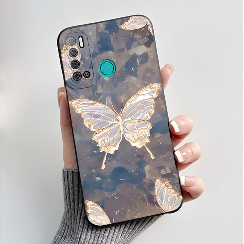 Чехол для Tecno Pouvoir 4 Pro LC7 LC8 Мягкий Силиконовый TPU Чехол для Телефона Для Tecno Pouvoir 4 4Pro LC 7 LC 8 Задняя Крышка Цветочные Fundas