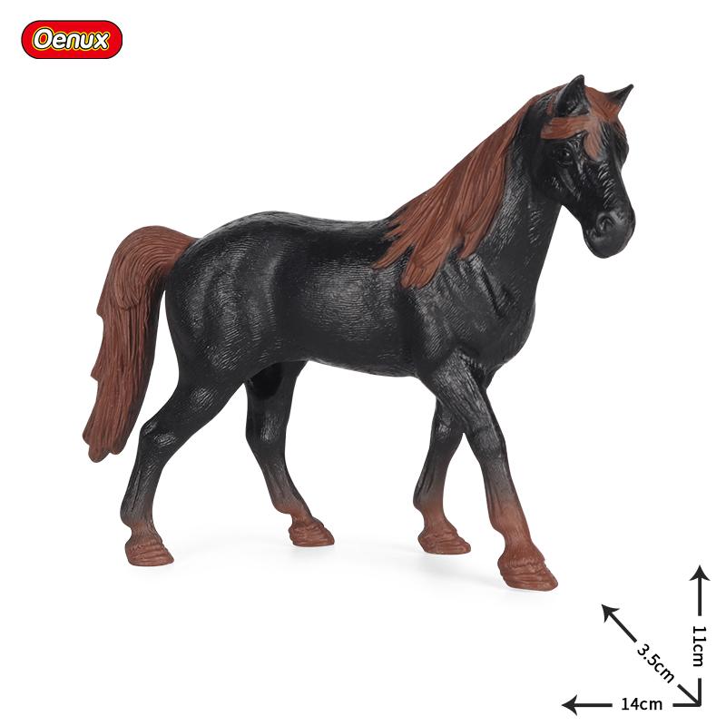 Oenux Зоопарк Мир Сельскохозяйственное Животное Лошадь Корова Свинья Овца Коза Осел Модель Фигурки Льва Тигра ПВХ Обучающая Милая Детская Игрушка Подарок