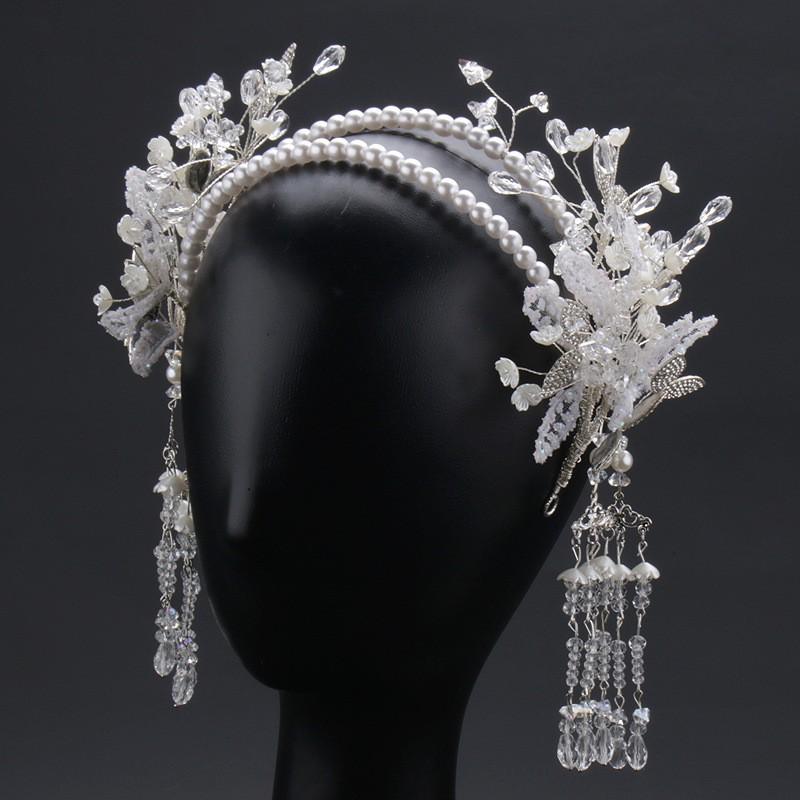 2023 Tassel Pearl Bow Hair Clip for Women – Elegant Fairy Headdress