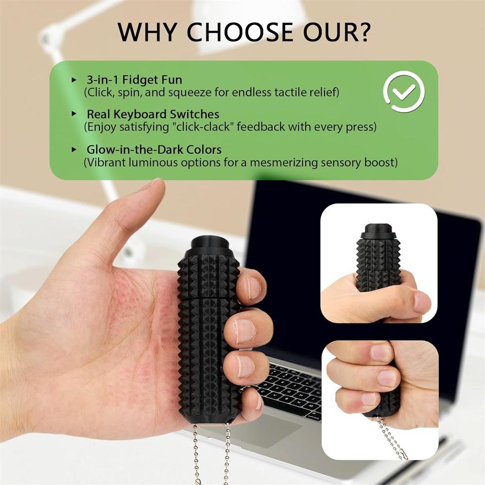Toy Spike Roller Toy For Anxiety Relief Press And Rotate Adults Spiky Sensory Toys Portable Adhd Toys Novelty Gift