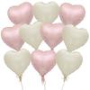 [Balloon Shop] Aluminum Balloon Heart Gentle Nuance Color Baby Pink Commemorative Photo Birthday First Birthday (10 Pieces, Dull Pink)