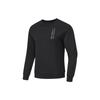 Li-Ning Fitness Series Letter Print Warm Pullover Sweatshirt Men Tops Black AWDT791-1