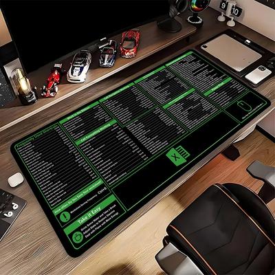 Excel Сокращения Office Сокращения Коврик для мыши Большой Расширенный Клавиатура Коврик для мыши Игровой Настольный коврик Прошитый край Нескользящая резина x