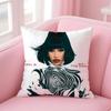 Bold Rap American Sexy Cool Singer CCardi B Cushion Cover Pillow Case Soft Skin Friendly Fabric  Concealed Zipper