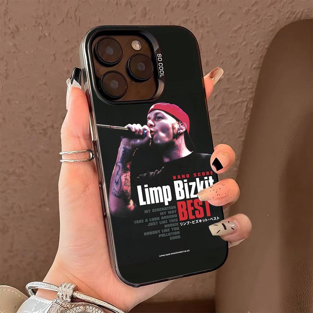 Чехол для телефона L-Limp Bizkit Hold On Band для iPhone 17 17Air 16 15 14 13 12 11 Pro Max Plus Цветной Серебристый