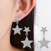 Zirconia Fashion Women Trendy Star Ear Stud Elegant Temperament Banquet Jewelry