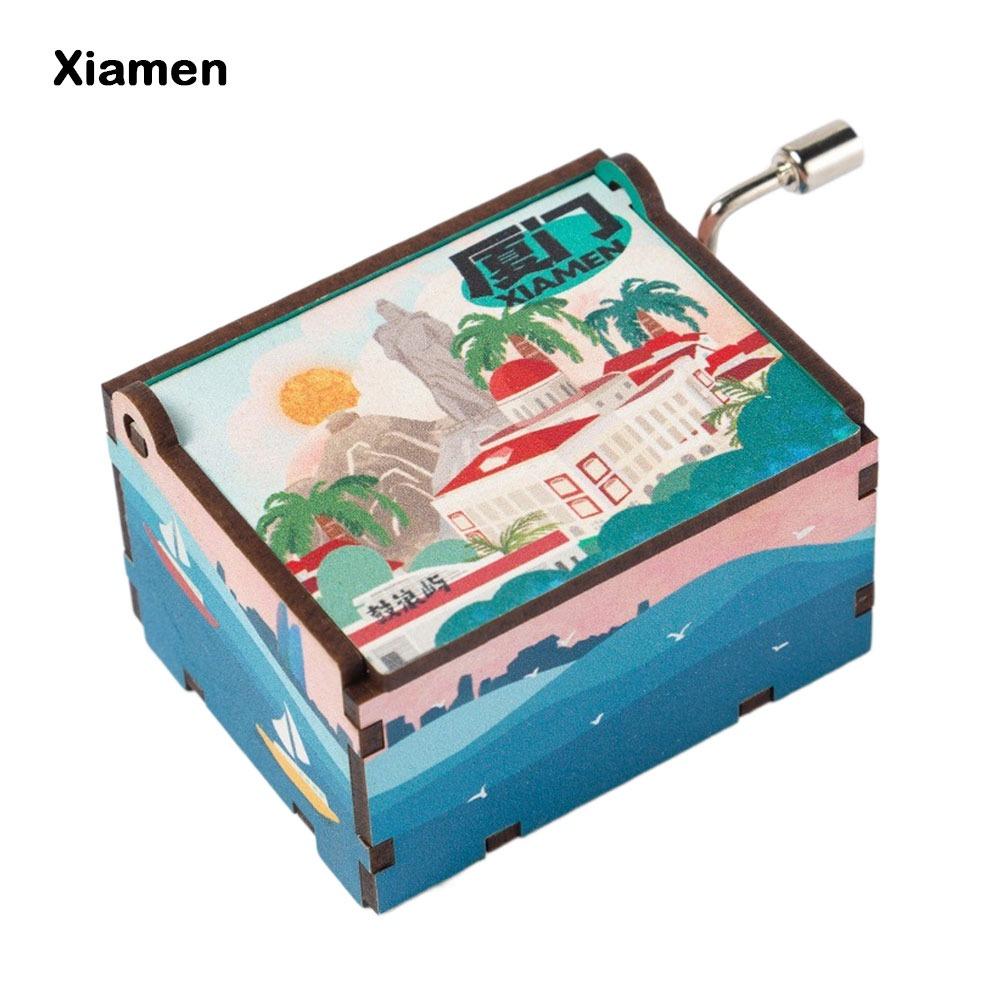 Настольное украшение Ручной завод Шкатулка Розовая Музыкальная шкатулка Украшение Музыкальная шкатулка Подарок на День святого Валентина