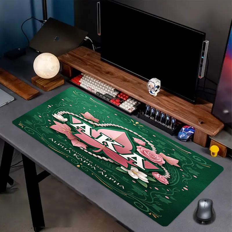 Alpha Kappa Alpha Print Mouse Pad, Anti‑Slip Desktop keyboard Mat, for PC Laptop Gaming Working Daily Use, Cool Festival Surprise Gift