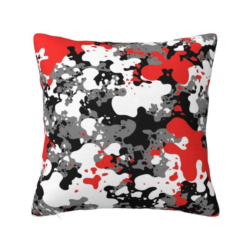 Luxury Gray Black Forest Camouflage Cushion Cover cm Velvet Throw Pillow Case for Living Room Sofa Chair Pillowcase